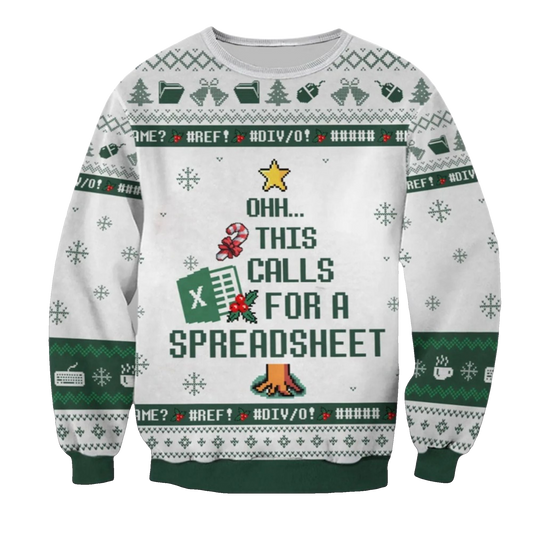 2026 Christmas Ohh This Calls For A Spreadsheet Ugly Sweater - Moonbestprint
