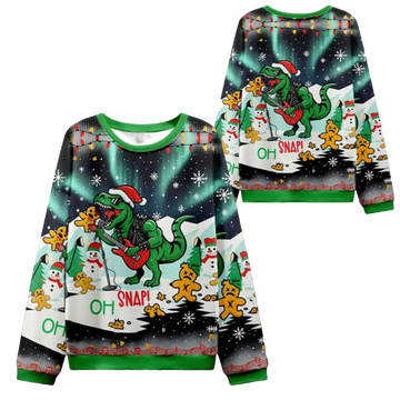 2026 Christmas Oh Snap The Dino's Holiday Concert Ugly Sweater - Moonbestprint