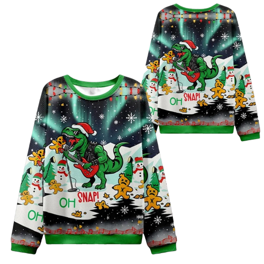 2026 Christmas Oh Snap The Dino's Holiday Concert Ugly Sweater - Moonbestprint