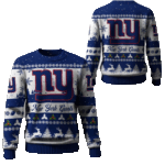 2025 Christmas NY Giants Festive Reindeer Tree Ugly Sweater – Moonbestprint