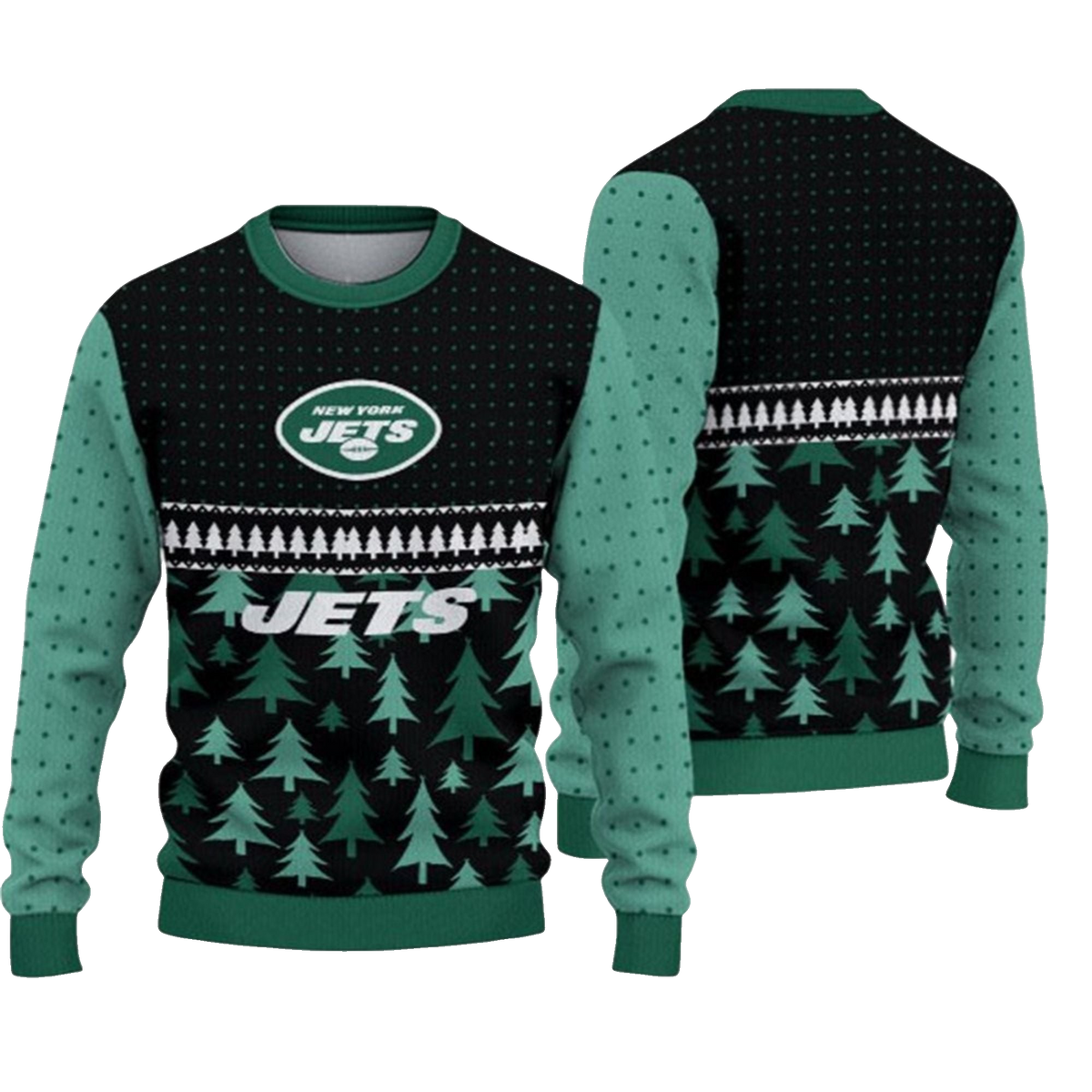 2026 Christmas NY Jets Ugly Sweater - Moonbestprint