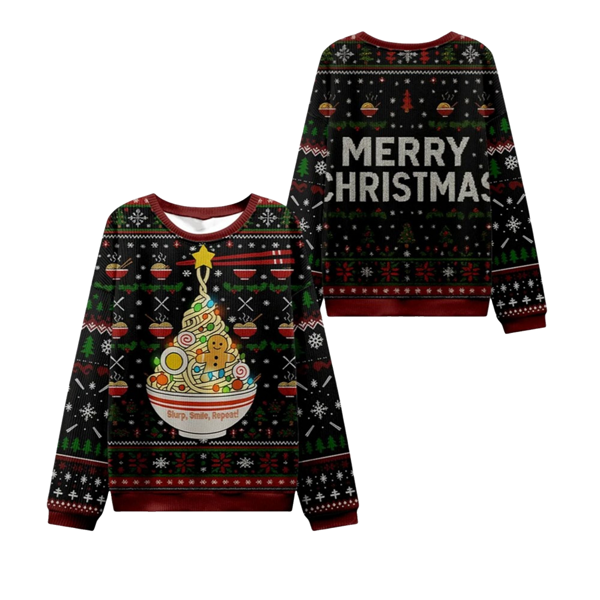 2026 Christmas Noodles & Cheer Ugly Sweater - Moonbestprint