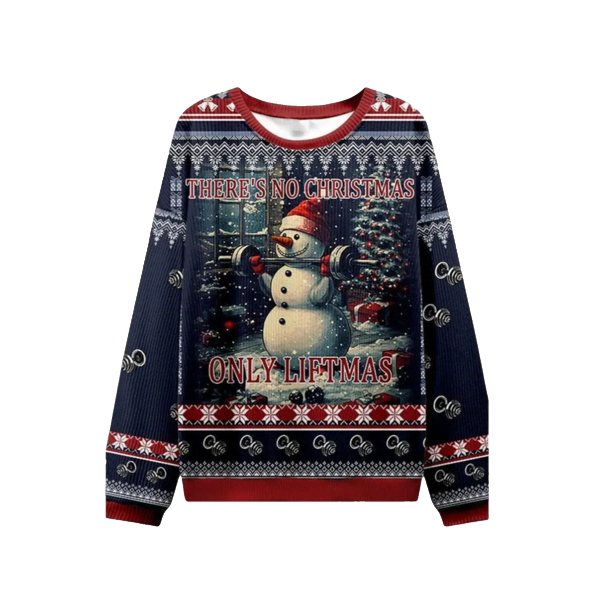 2026 Christmas No Christmas Only Liftmas Ugly Sweater - Moonbestprint