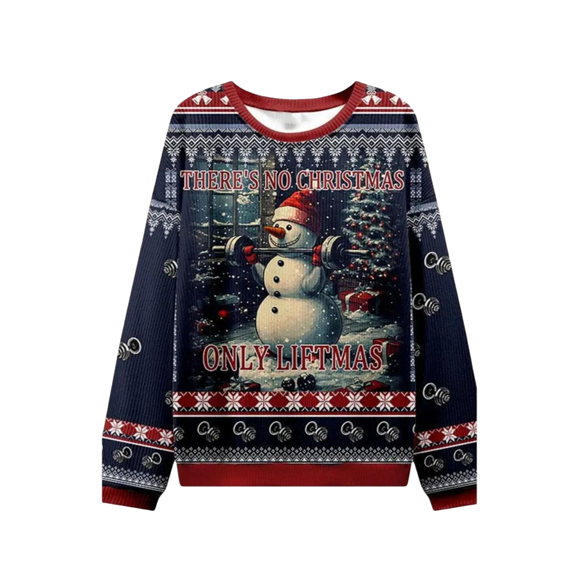 2026 Christmas No Christmas Only Liftmas Ugly Sweater - Moonbestprint
