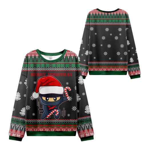 2026 Christmas Ninja Kawai Ugly Christmas Sweater - Moonbestprint