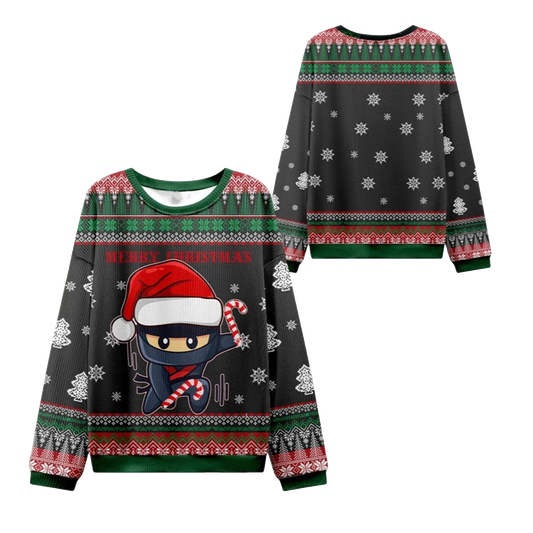 2026 Christmas Ninja Kawai Ugly Christmas Sweater - Moonbestprint