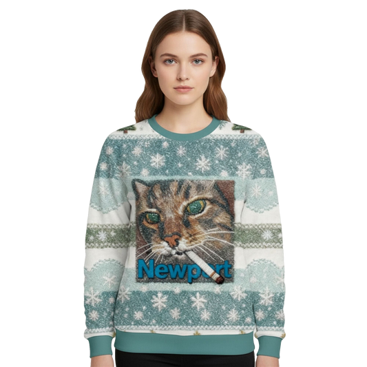2026 Christmas Newport Cat Ugly Sweater - Moonbestprint