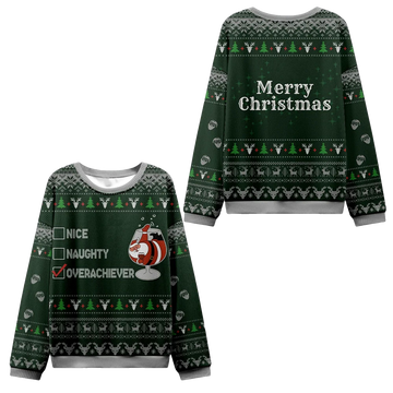 2026 Christmas Nice Naughty Overachiever Ugly Sweater - Moonbestprint
