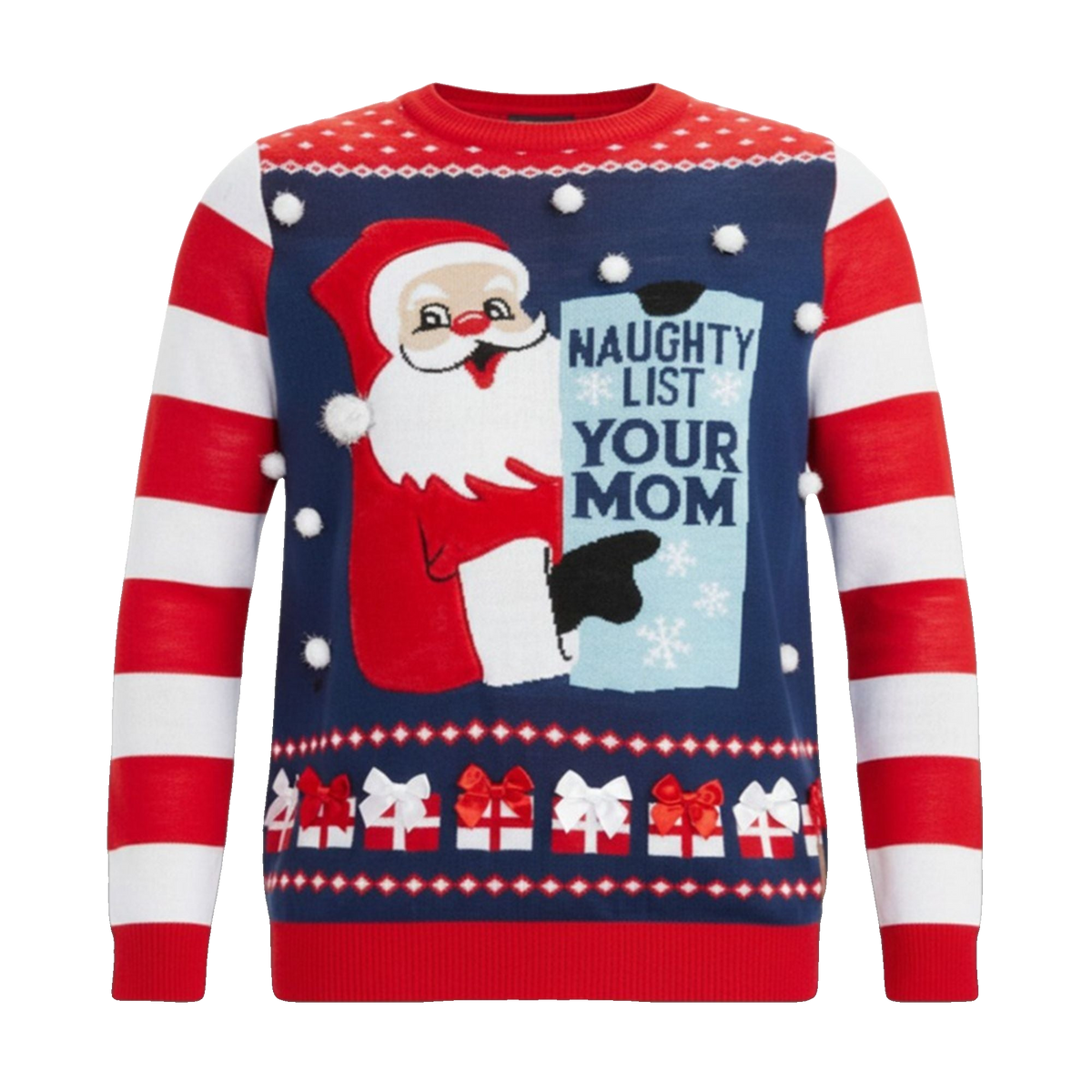 2026 Christmas Naughty List Your Mom Ugly Christmas Sweater - Moonbestprint