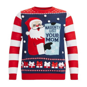 2026 Christmas Naughty List Your Mom Ugly Christmas Sweater - Moonbestprint