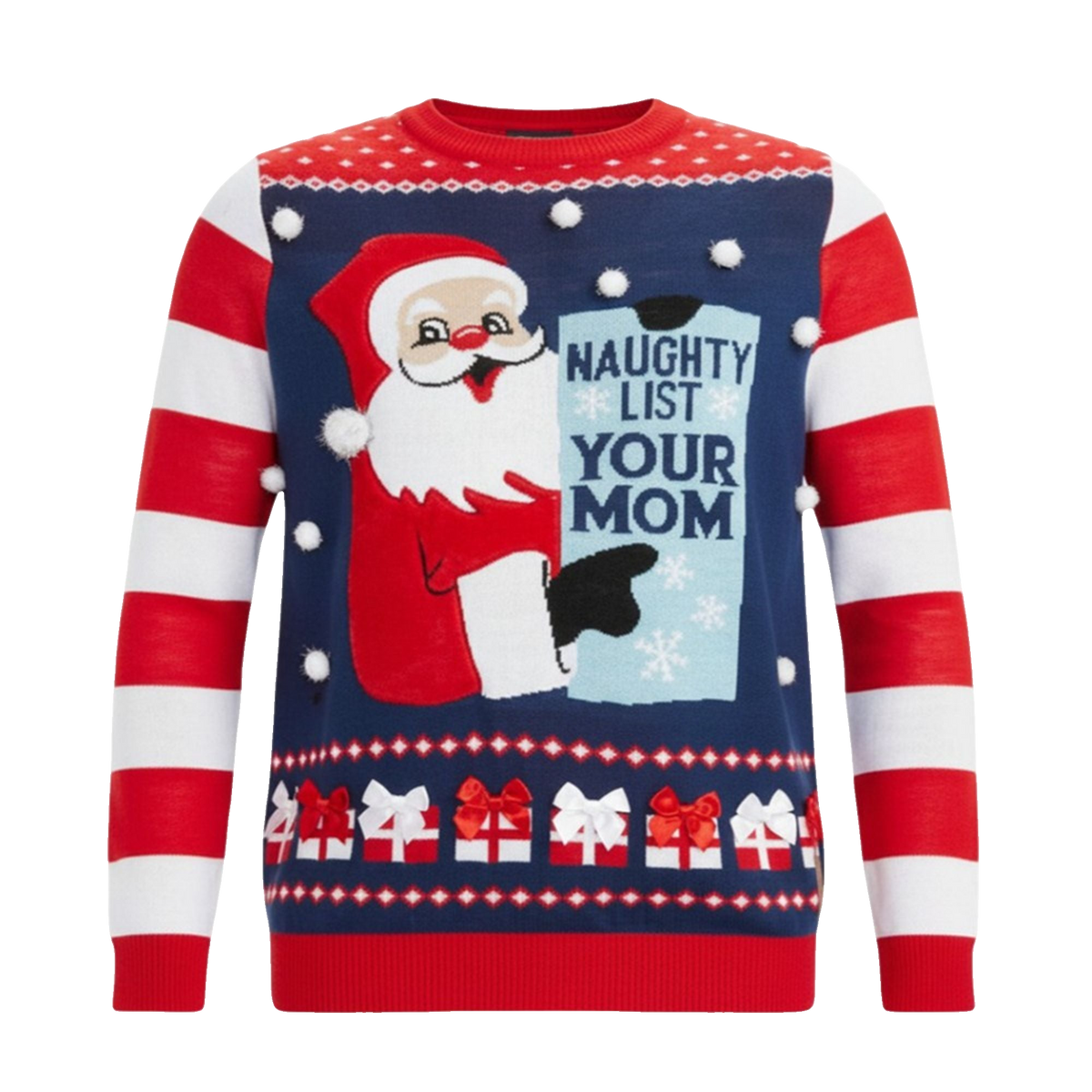 2026 Christmas Naughty List Your Mom Ugly Christmas Sweater - Moonbestprint