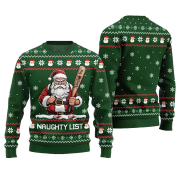 2026 Christmas Naughty List Santa Ugly Christmas Sweater - Moonbestprint