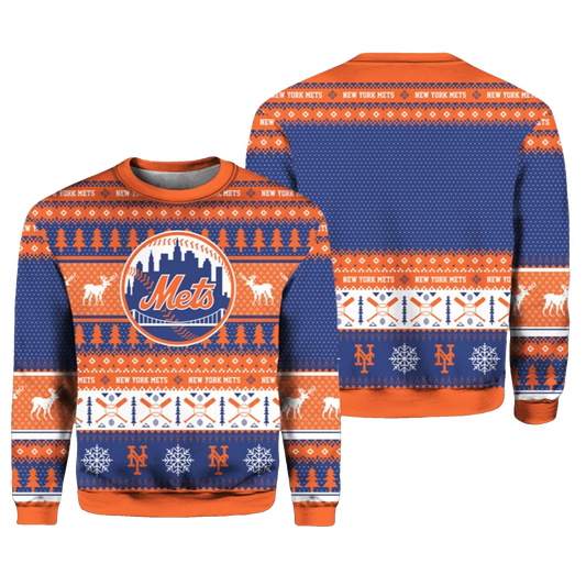 2026 Christmas Mets Baseball Ugly Sweater - Moonbestprint