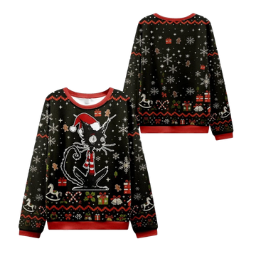 2026 Christmas Messy Cat Ugly Christmas Sweater - Moonbestprint