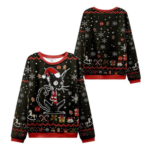 2026 Christmas Messy Cat Ugly Christmas Sweater - Moonbestprint