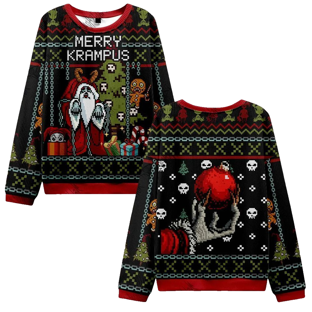 2026 Christmas Merry Krampus Ugly Christmas Sweater - Moonbestprint