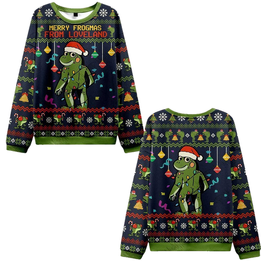 2026 Christmas Merry Frogmas from Loveland Ugly Christmas Sweater - Moonbestprint