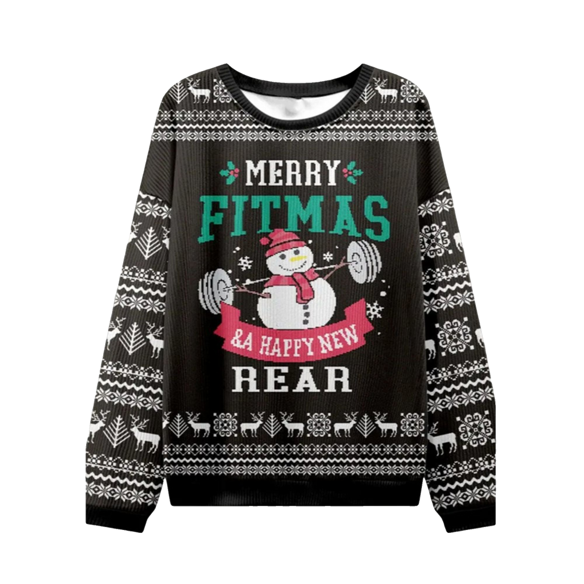 2026 Christmas Merry Fitmas Rear Ugly Sweater - Moonbestprint