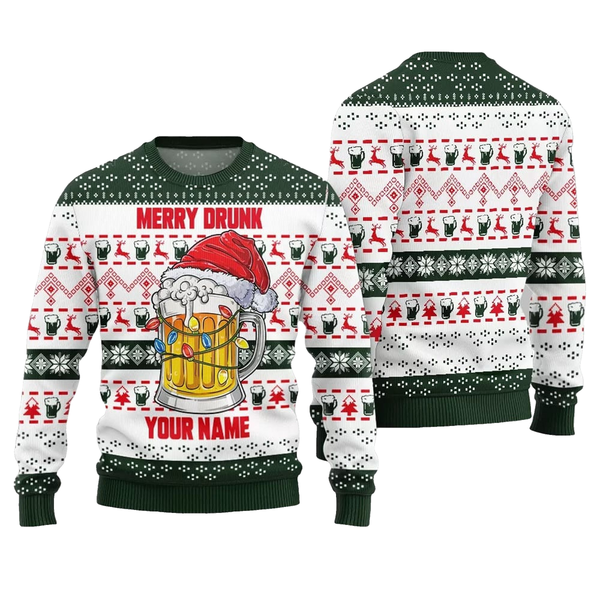 2026 Christmas Merry Drunk Ugly Christmas Sweater - Moonbestprint