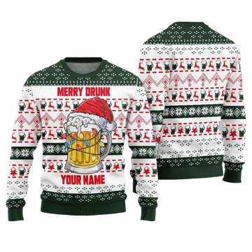 2026 Christmas Merry Drunk Ugly Christmas Sweater - Moonbestprint