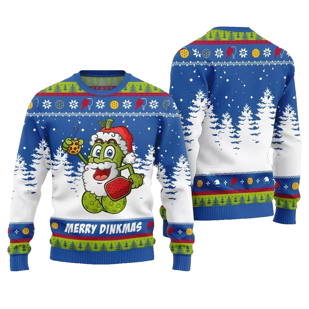 2026 Christmas Merry Dinkmas Pickleball Ugly Christmas Sweater - Moonbestprint