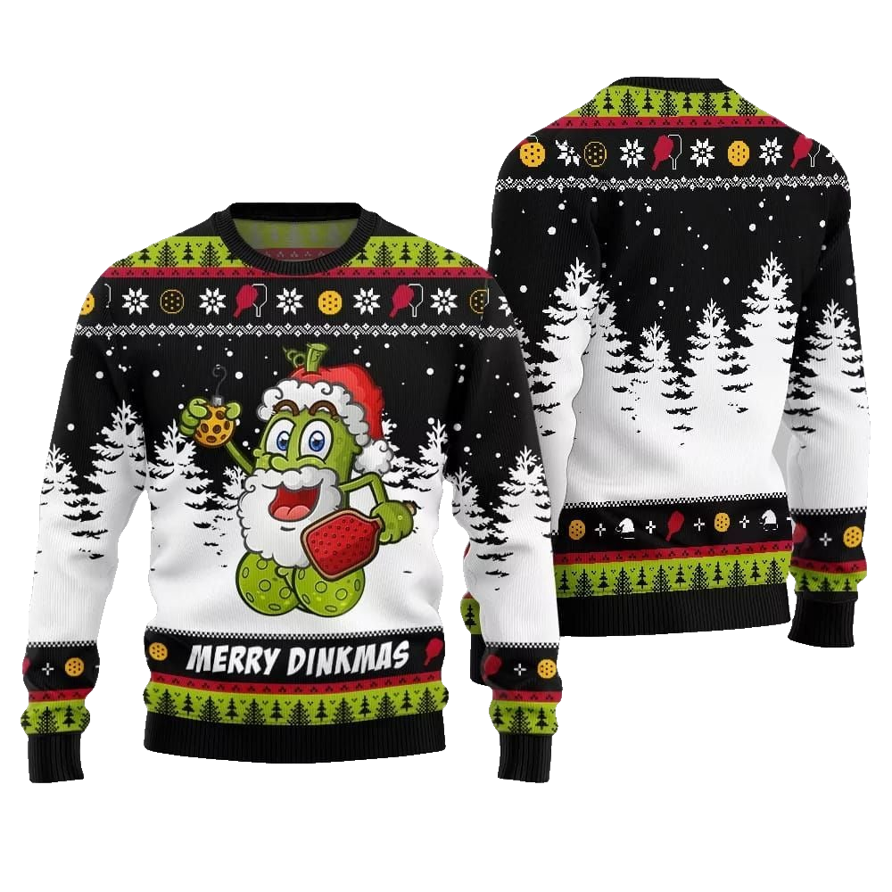 2026 Christmas Merry Dinkmas Pickleball Ugly Christmas Sweater - Moonbestprint