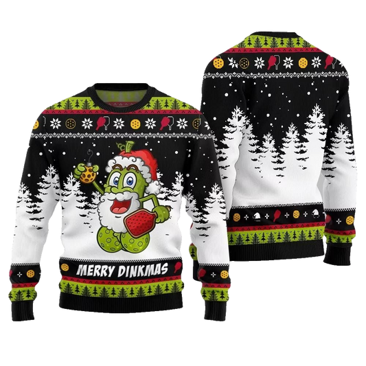 2026 Christmas Merry Dinkmas Pickleball Ugly Christmas Sweater - Moonbestprint