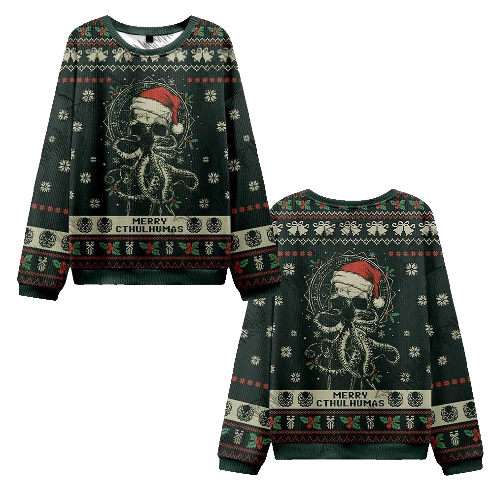 2026 Christmas Merry Cthulhumas Vintage Ugly Christmas Sweater - Moonbestprint