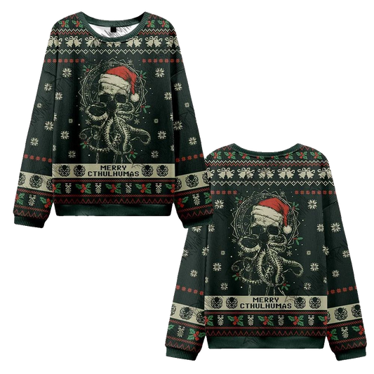 2026 Christmas Merry Cthulhumas Vintage Ugly Christmas Sweater - Moonbestprint