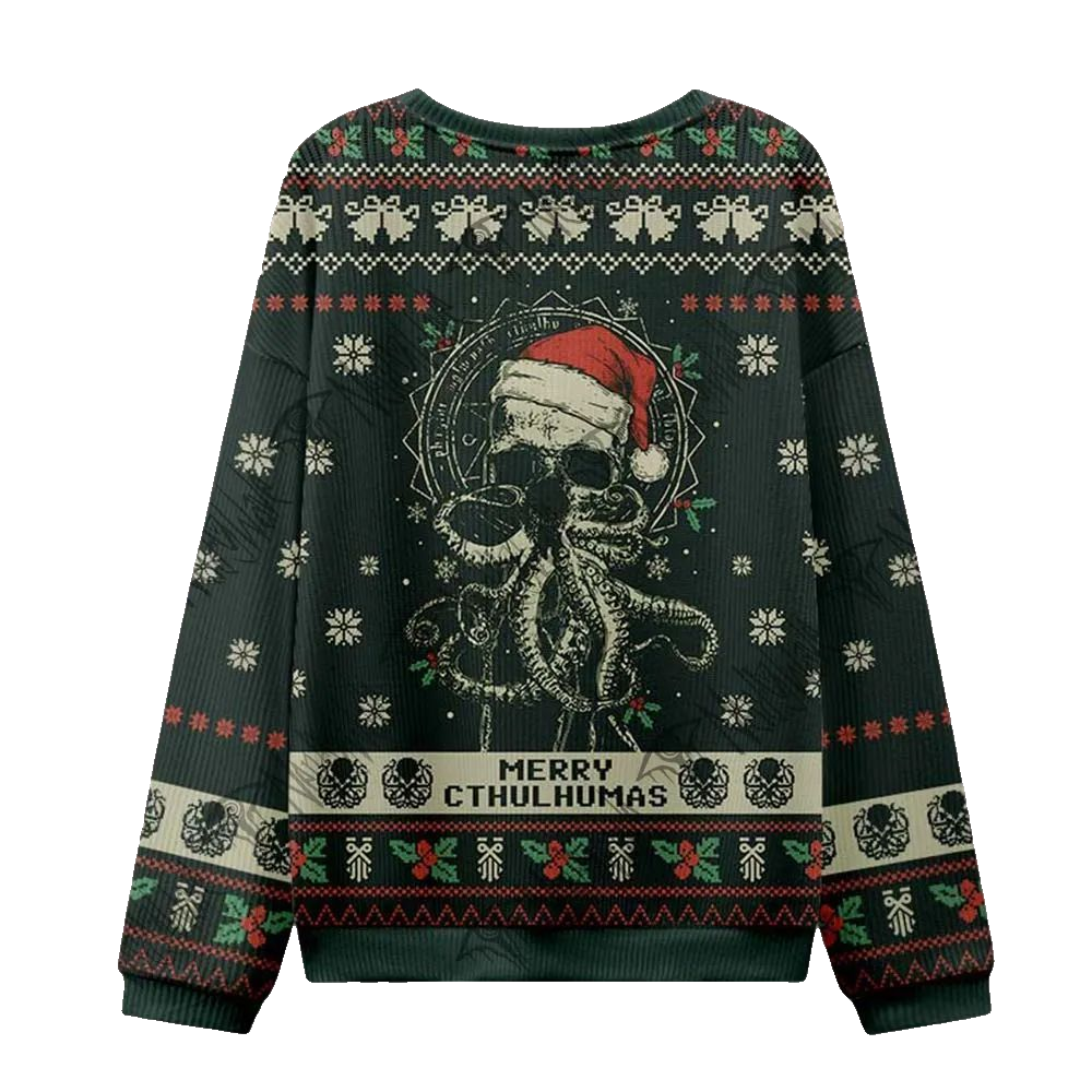 2026 Christmas Merry Cthulhumas Vintage Ugly Christmas Sweater - Moonbestprint
