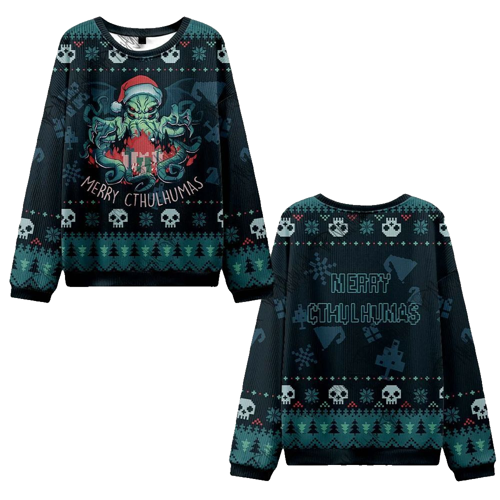 2026 Christmas Merry Cthulhumas Ugly Christmas Sweater - Moonbestprint