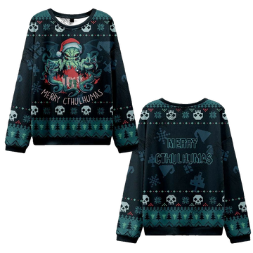 2026 Christmas Merry Cthulhumas Ugly Christmas Sweater - Moonbestprint