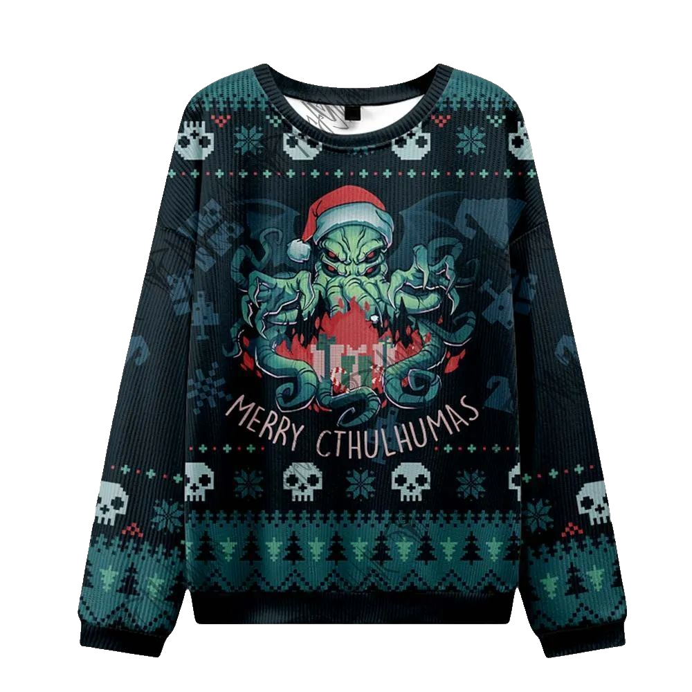 2026 Christmas Merry Cthulhumas Ugly Christmas Sweater - Moonbestprint