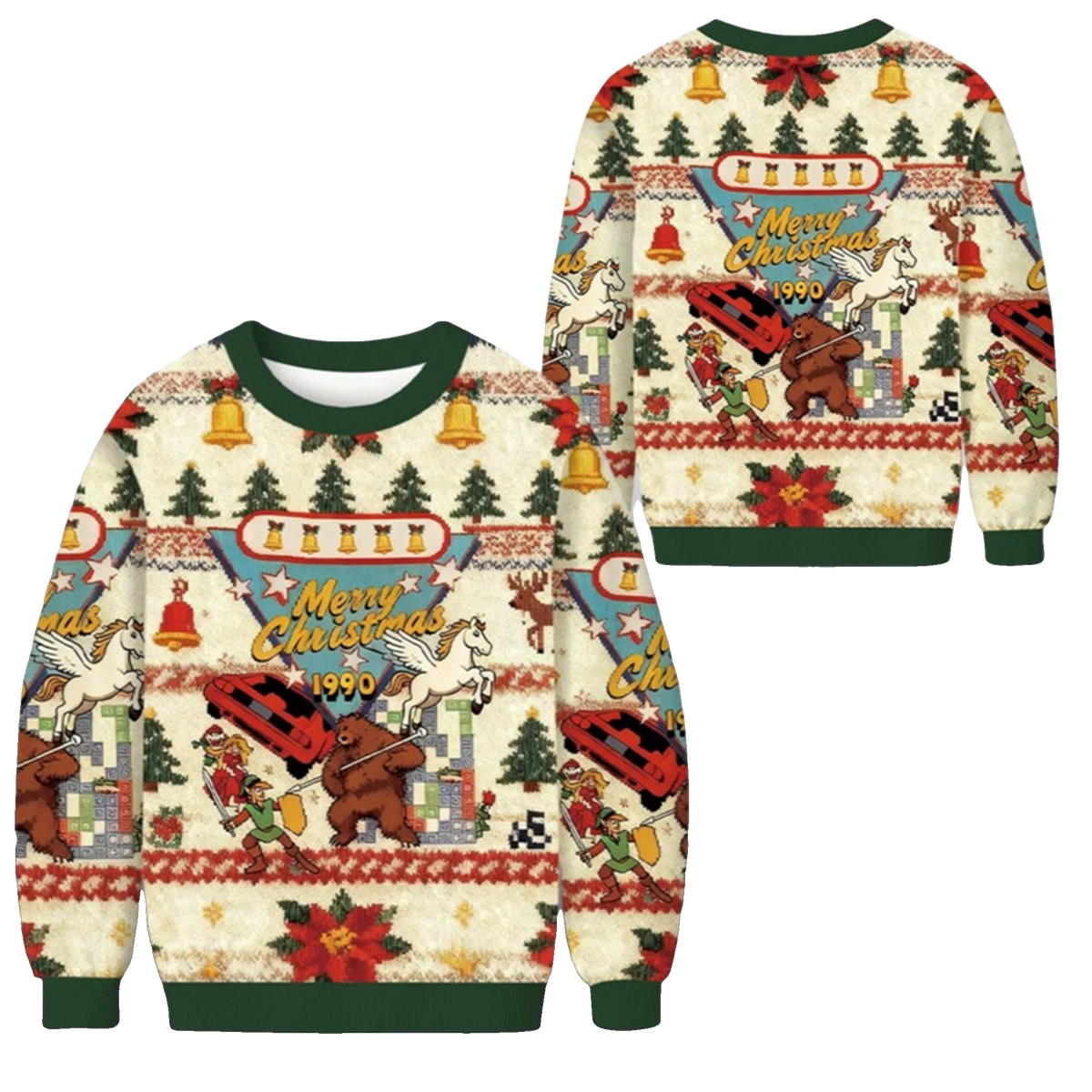 2026 Christmas Merry Christmas 1990 Ugly Sweater - Moonbestprint