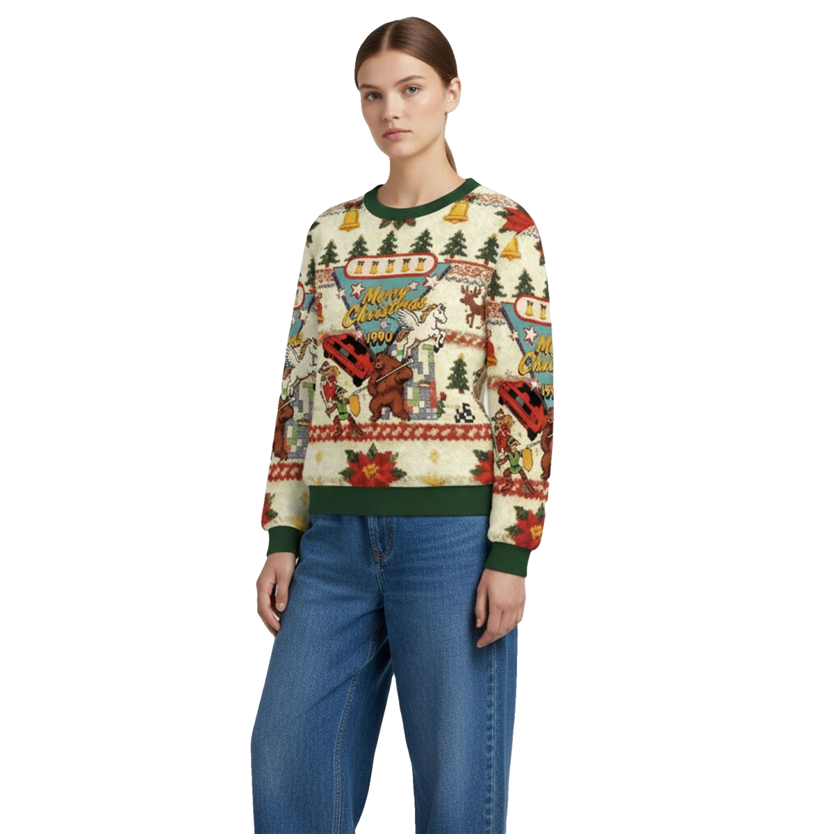 2026 Christmas Merry Christmas 1990 Ugly Sweater - Moonbestprint