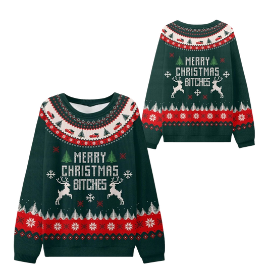 2026 Christmas Merry Christmas Bitches Ugly Sweater - Moonbestprint