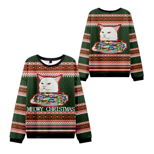 2026 Christmas Meowy Christmas Ugly Sweater - Moonbestprint