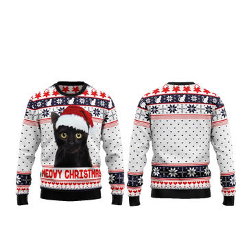 2026 Christmas Meowy Christmas Ugly Christmas Sweater - Moonbestprint