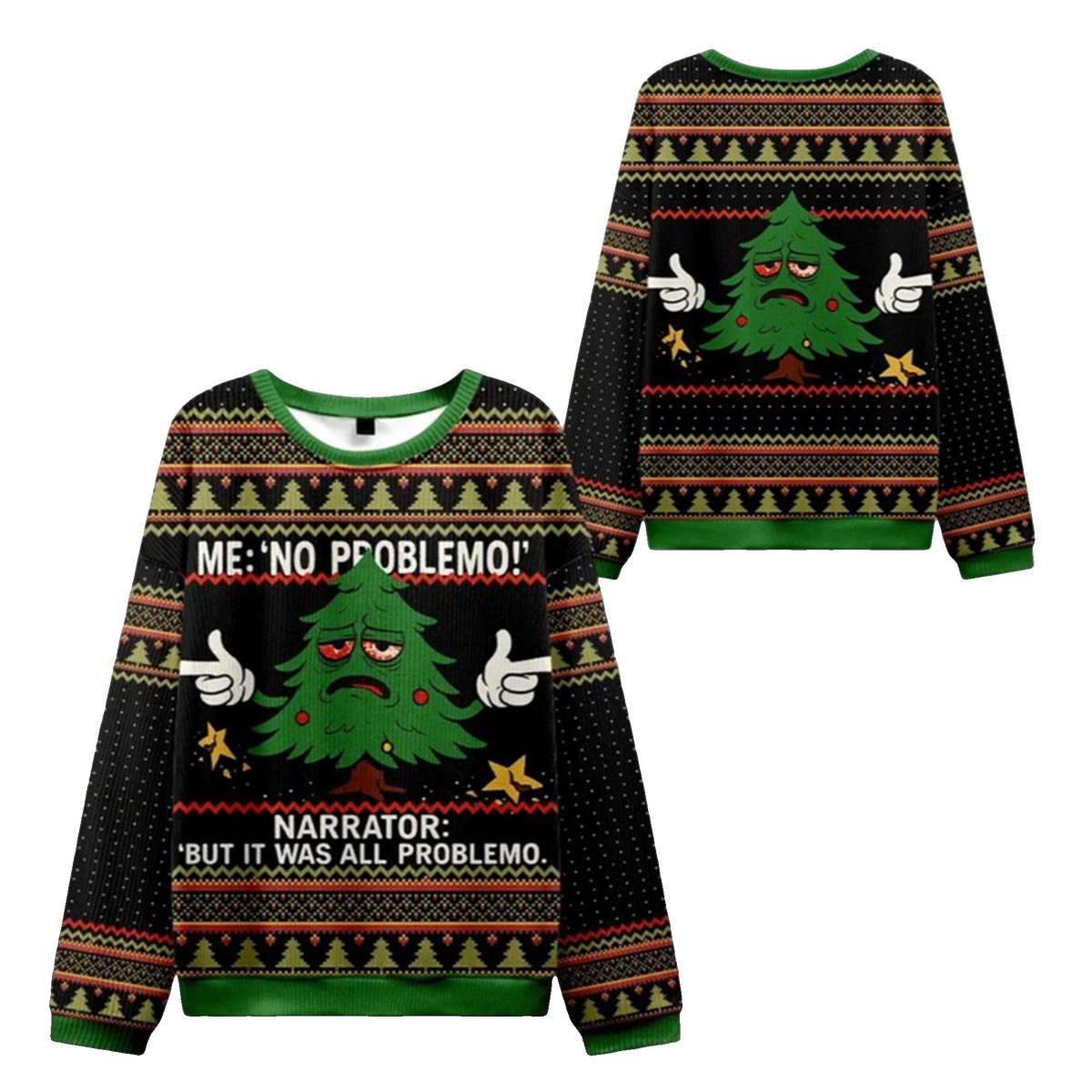 2026 Christmas Me No Problemo Ugly Sweater - Moonbestprint
