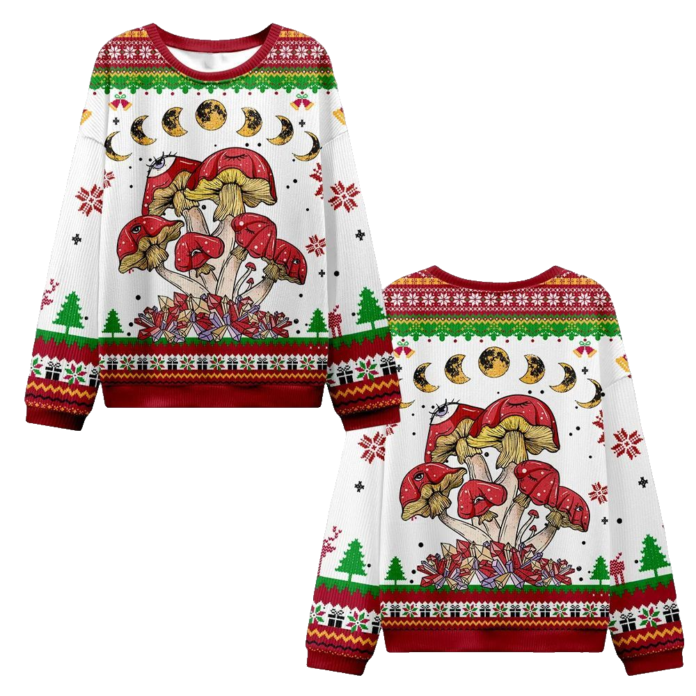 2026 Christmas Magic Mushroom Ugly Christmas Sweater - Moonbestprint