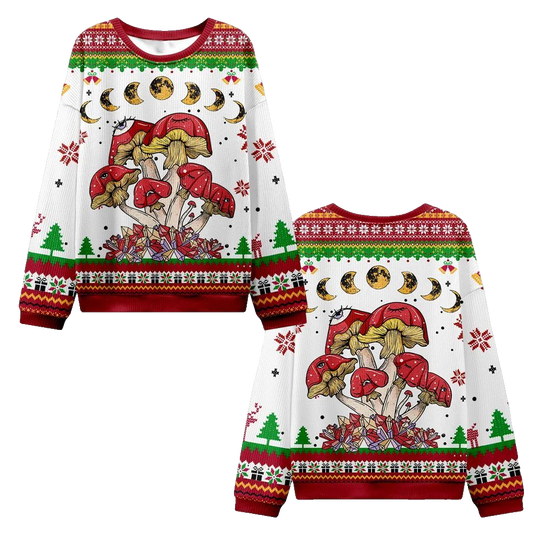 2026 Christmas Magic Mushroom Ugly Christmas Sweater - Moonbestprint