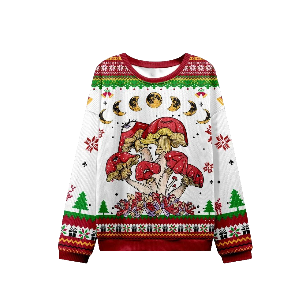 2026 Christmas Magic Mushroom Ugly Christmas Sweater - Moonbestprint