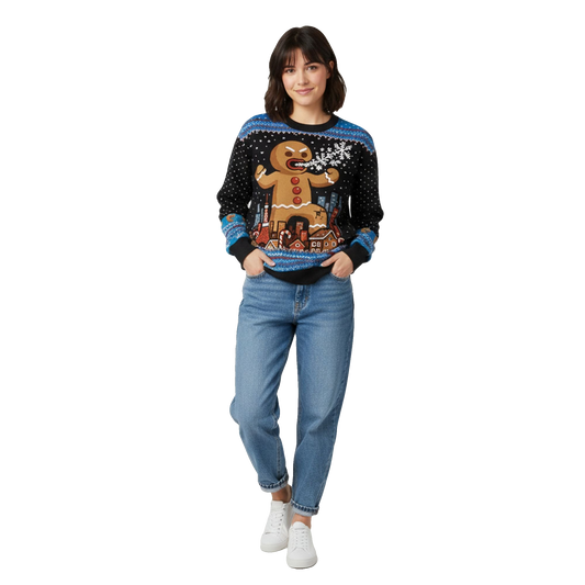 2026 Christmas Mad Gingerbread Ugly Sweater - Moonbestprint