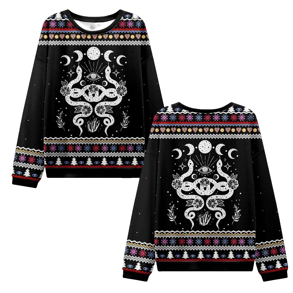 2026 Christmas Lunar Serpent Alchemy Ugly Christmas Sweater - Moonbestprint