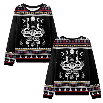 2026 Christmas Lunar Serpent Alchemy Ugly Christmas Sweater - Moonbestprint