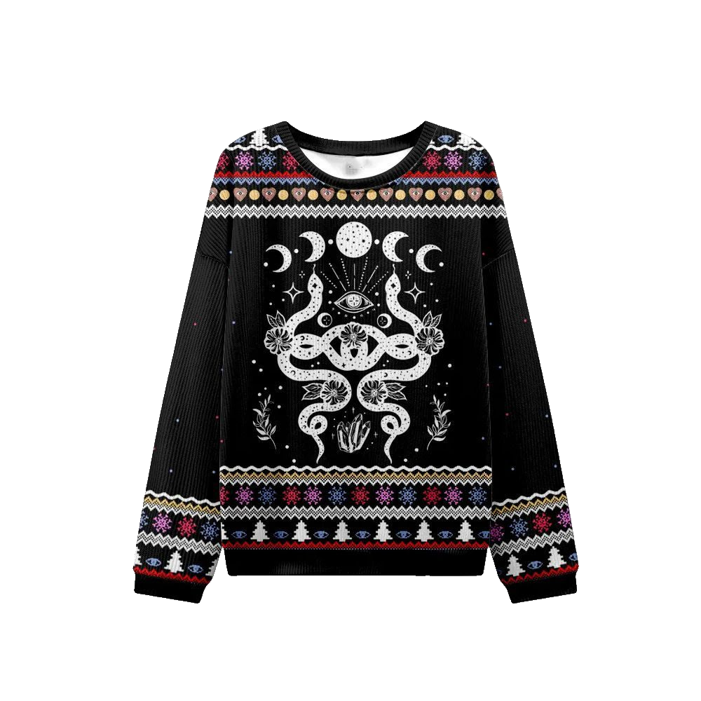 2026 Christmas Lunar Serpent Alchemy Ugly Christmas Sweater - Moonbestprint