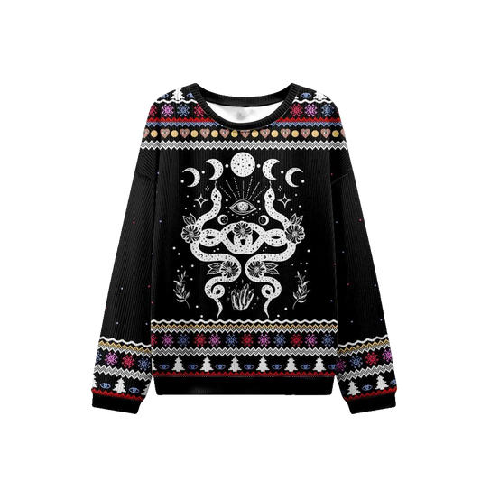 2026 Christmas Lunar Serpent Alchemy Ugly Christmas Sweater - Moonbestprint