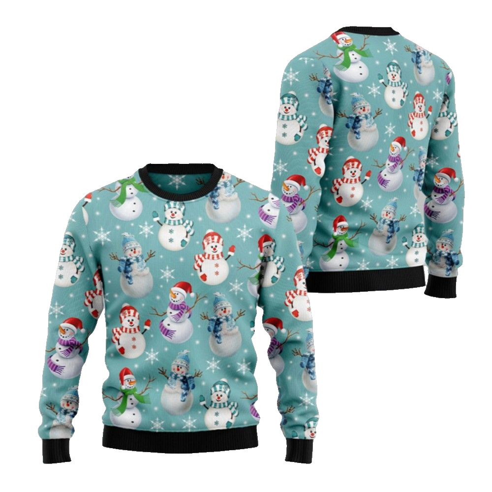 2026 Christmas Love Snowman Ugly Christmas Sweater - Moonbestprint
