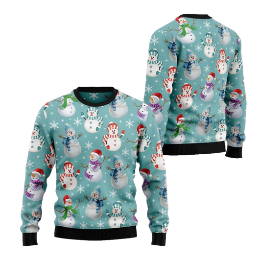 2026 Christmas Love Snowman Ugly Christmas Sweater - Moonbestprint