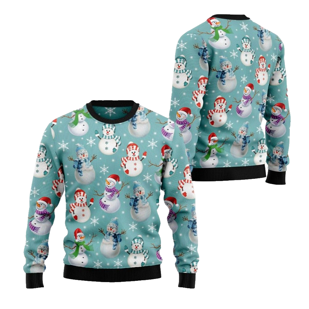 2026 Christmas Love Snowman Ugly Christmas Sweater - Moonbestprint